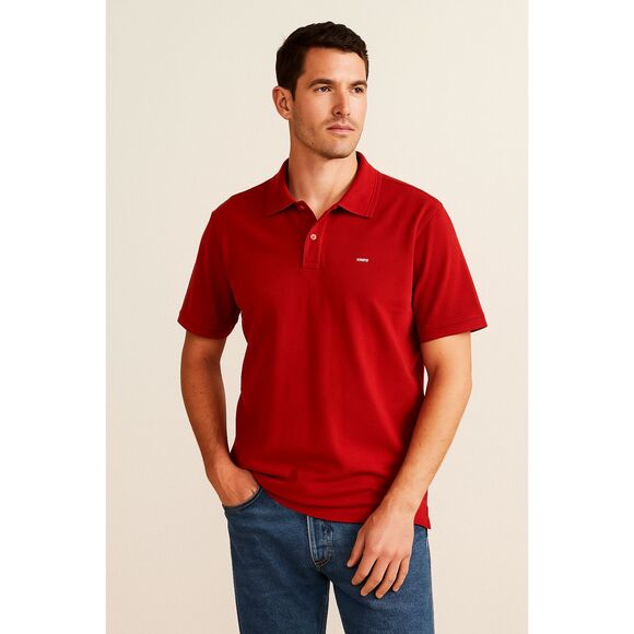 NWT Levi's Red Polo Shirt Top Mens Size Small MSRP $34.50 - Picture 1 of 8